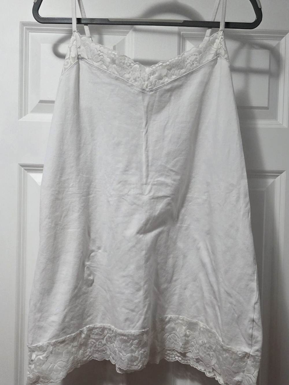 torrid White Lace-Trim Camisole Slip